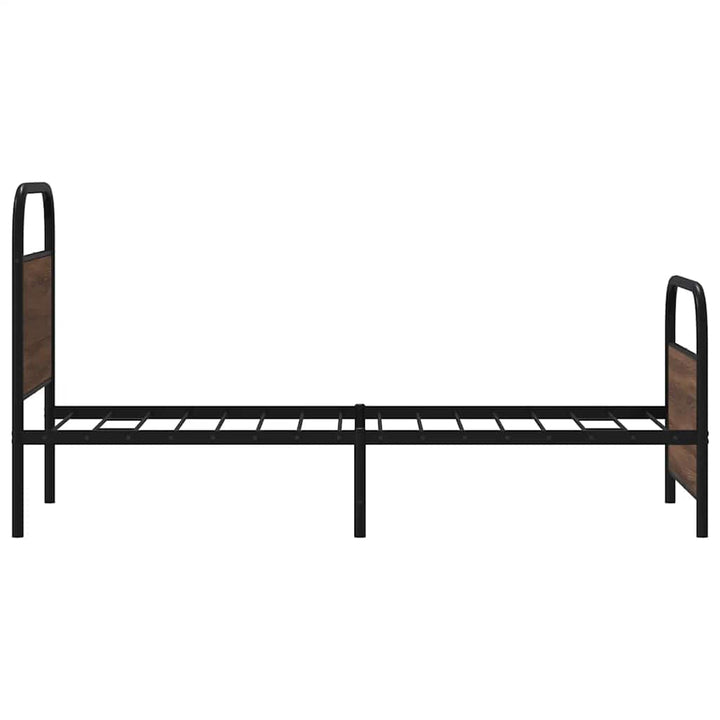 sengeramme 75x190 cm uden madras konstrueret træ brunt eg
