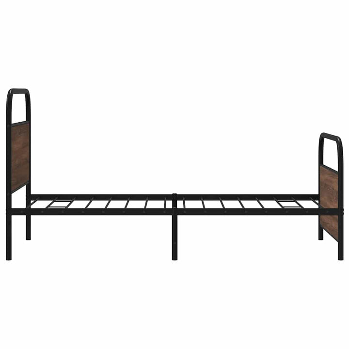 sengeramme 107x203 cm uden madras konstrueret træ brunt eg