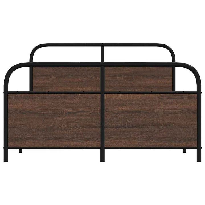 sengeramme 120x200 cm uden madras konstrueret træ brunt eg
