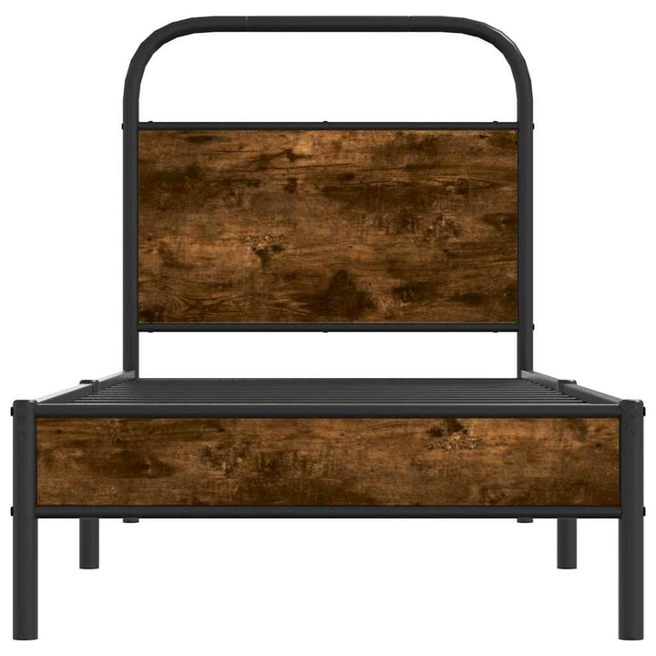 sengeramme 80x200 cm uden madras konstrueret træ røget eg