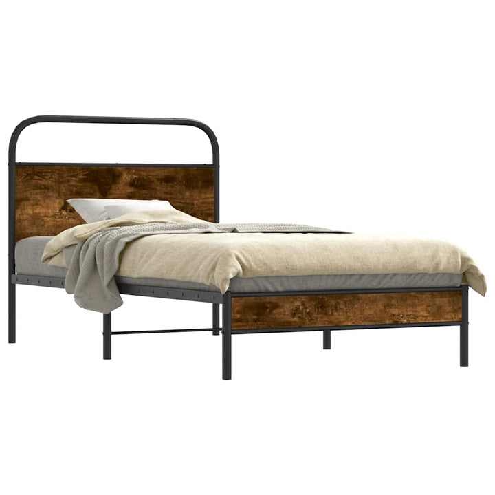 sengeramme 100x190 cm uden madras konstrueret træ røget eg