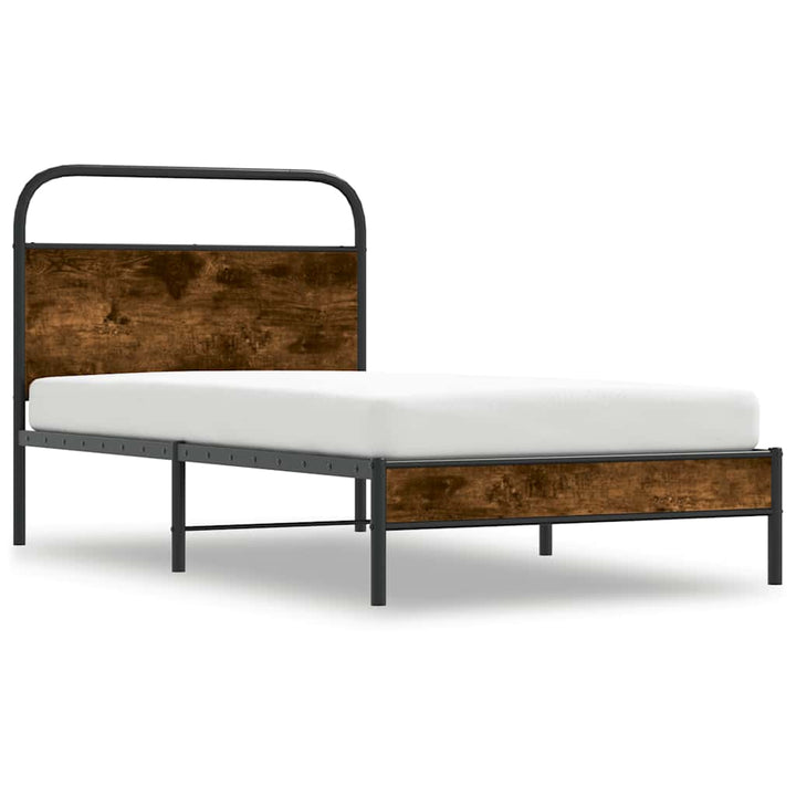 sengeramme 100x200 cm uden madras konstrueret træ røget eg