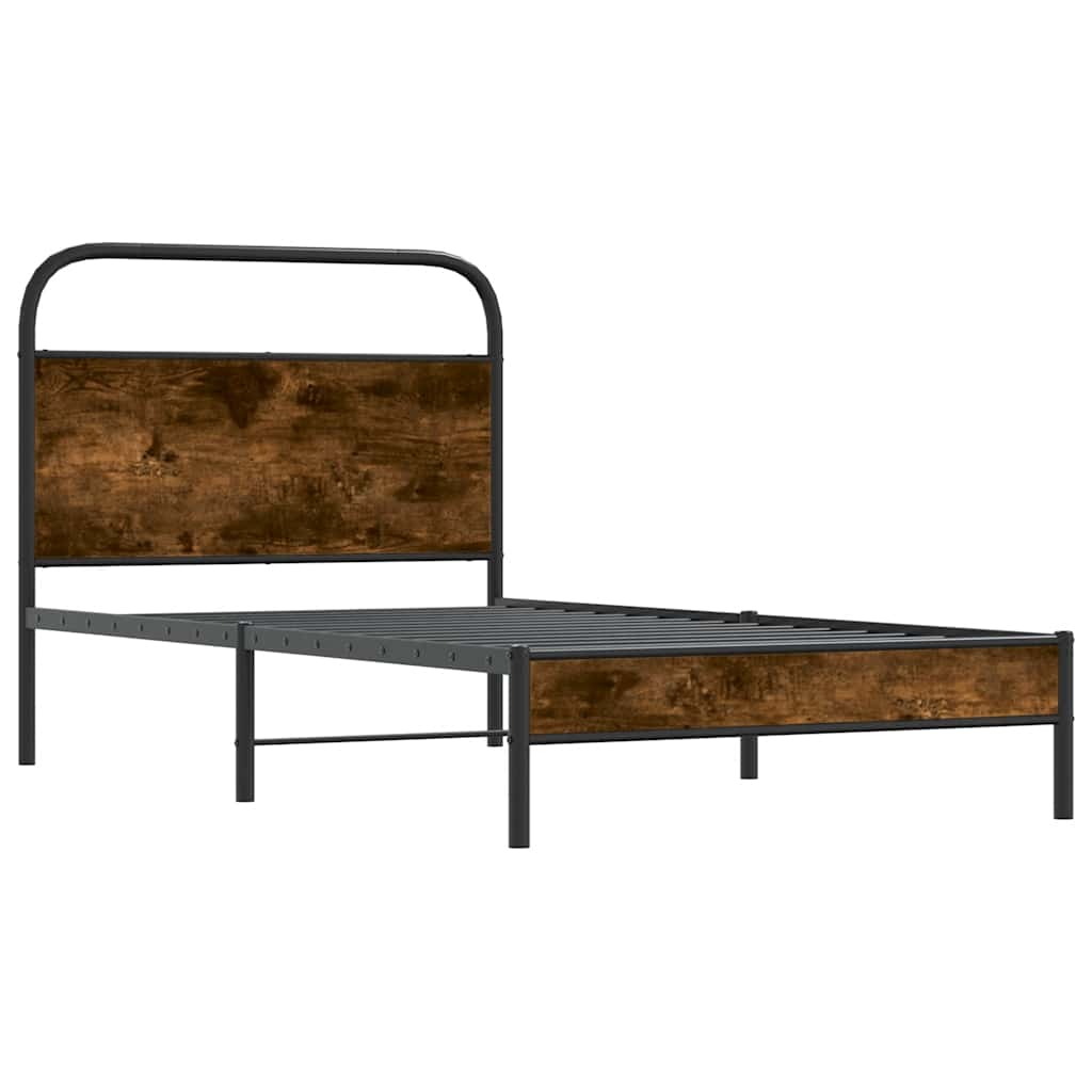 sengeramme 107x203 cm uden madras konstrueret træ røget eg