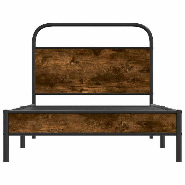 sengeramme 107x203 cm uden madras konstrueret træ røget eg