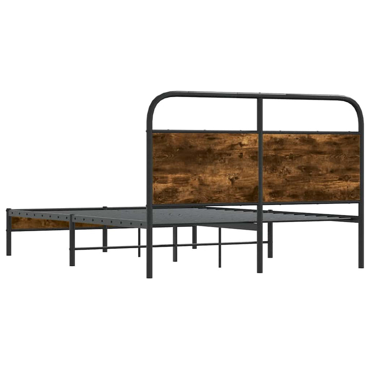 sengeramme 120x200 cm uden madras konstrueret træ røget eg