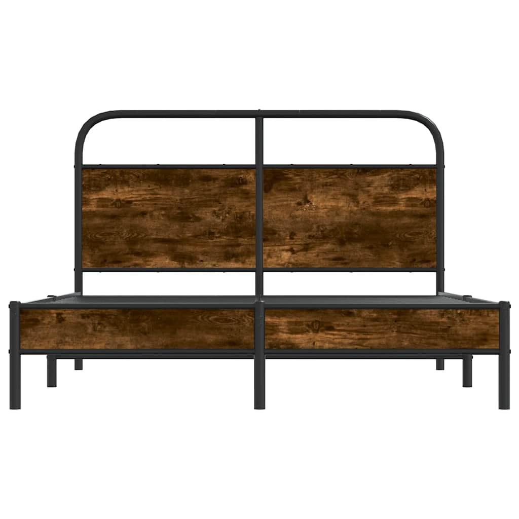 sengeramme 140x190 cm uden madras konstrueret træ røget eg