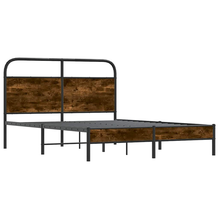 sengeramme 140x200 cm uden madras konstrueret træ røget eg