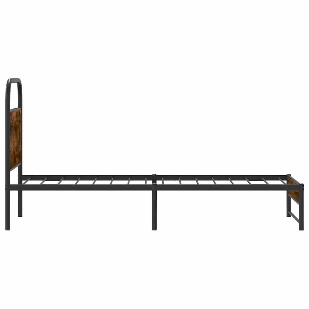 sengeramme 75x190 cm uden madras konstrueret træ røget eg