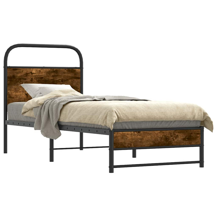 sengeramme 80x200 cm uden madras konstrueret træ røget eg