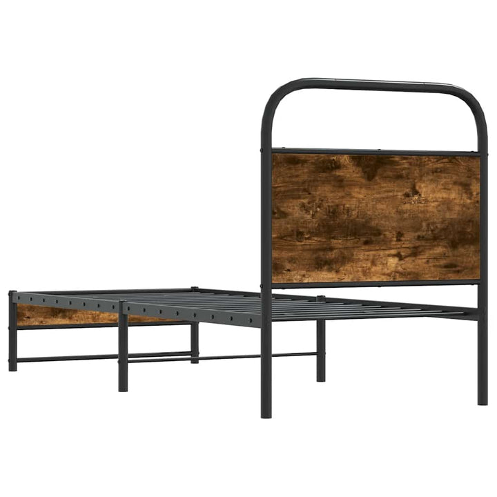 sengeramme 80x200 cm uden madras konstrueret træ røget eg