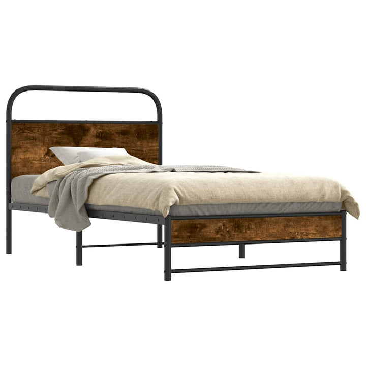 sengeramme 100x190 cm uden madras konstrueret træ røget eg