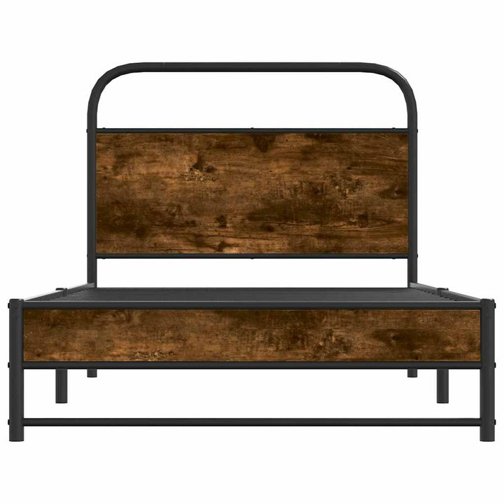 sengeramme 100x190 cm uden madras konstrueret træ røget eg