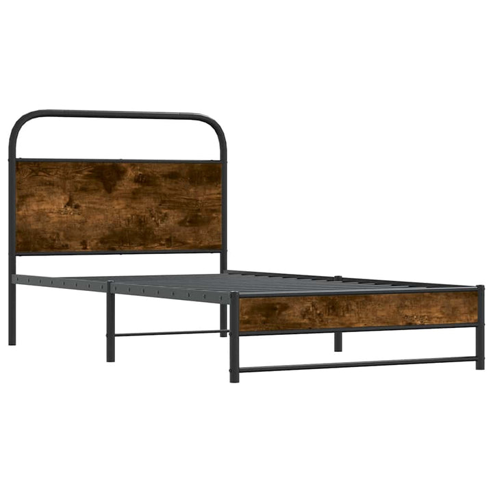 sengeramme 107x203 cm uden madras konstrueret træ røget eg