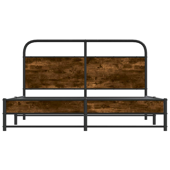 sengeramme 150x200 cm uden madras konstrueret træ røget eg