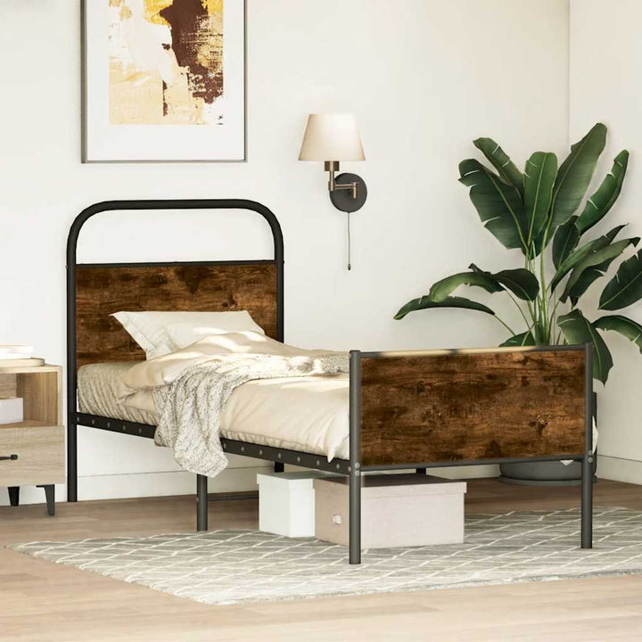 sengeramme 80x200 cm uden madras konstrueret træ sonoma-eg
