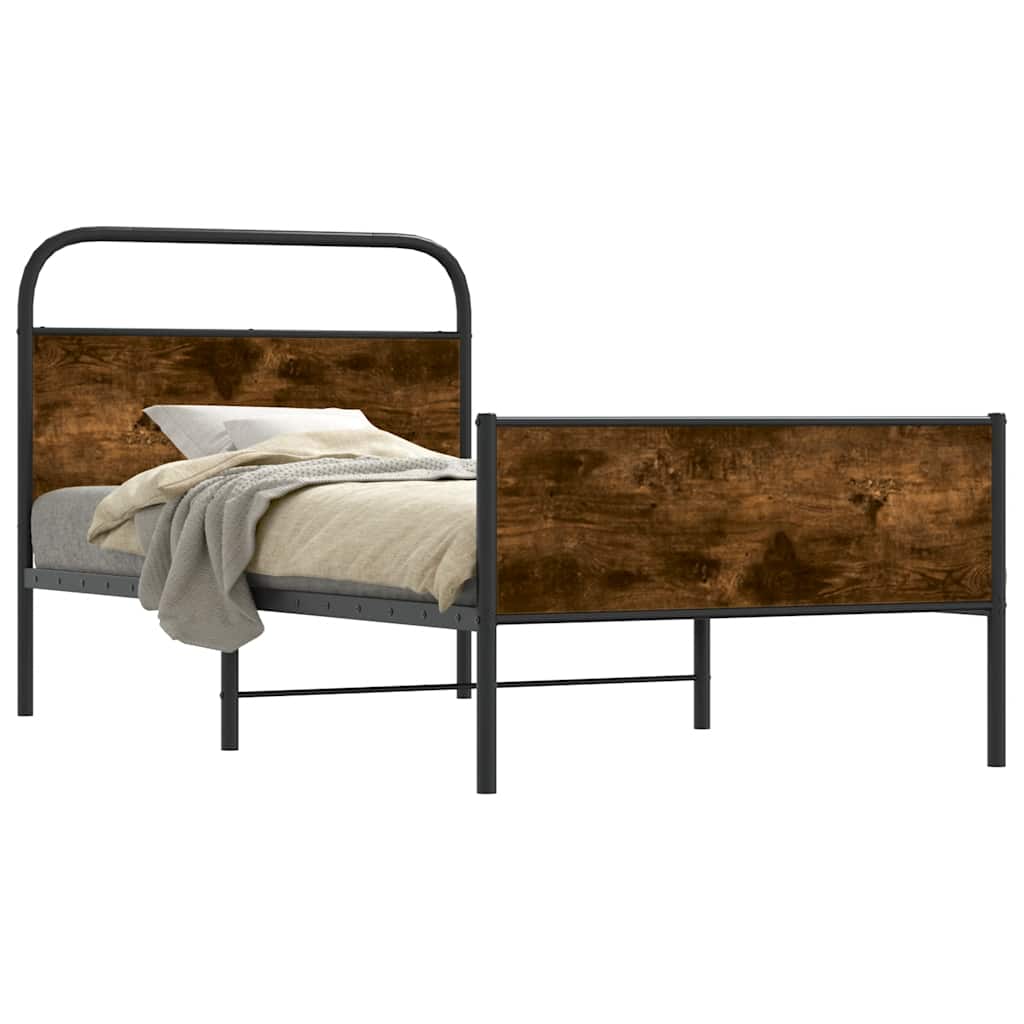sengeramme 90x190 cm uden madras konstrueret træ sonoma-eg