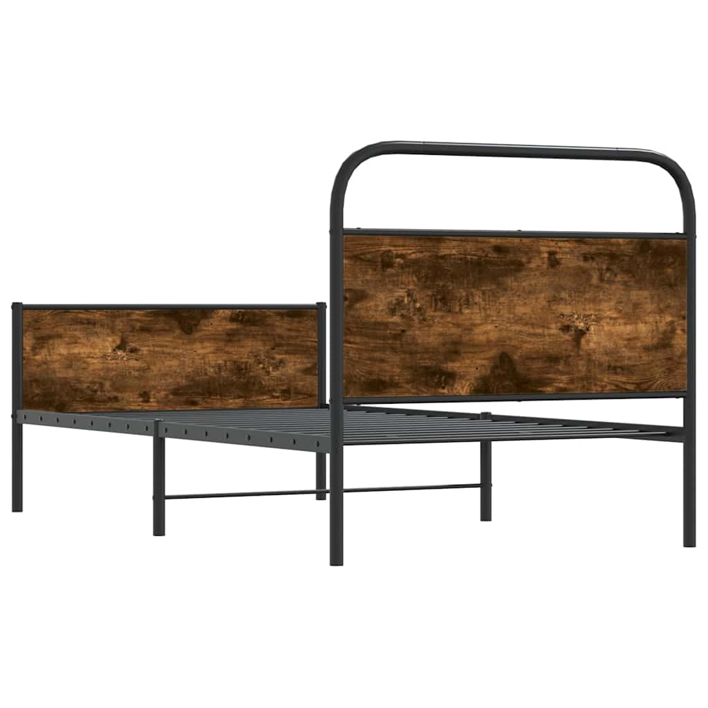 sengeramme 90x190 cm uden madras konstrueret træ sonoma-eg