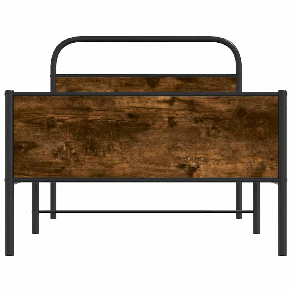 sengeramme 107x203 cm uden madras konstrueret træ sonoma-eg