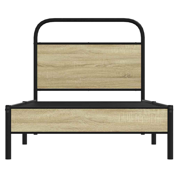sengeramme 75x190 cm uden madras konstrueret træ sonoma-eg