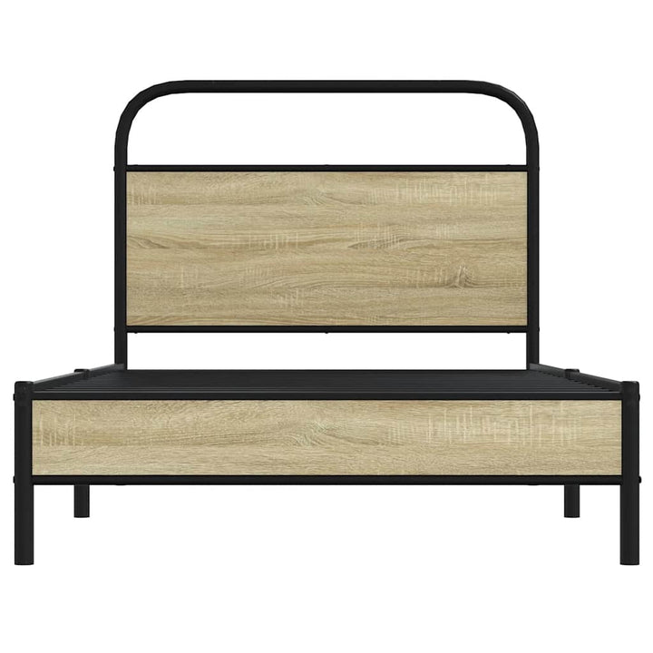 sengeramme 90x190 cm uden madras konstrueret træ sonoma-eg