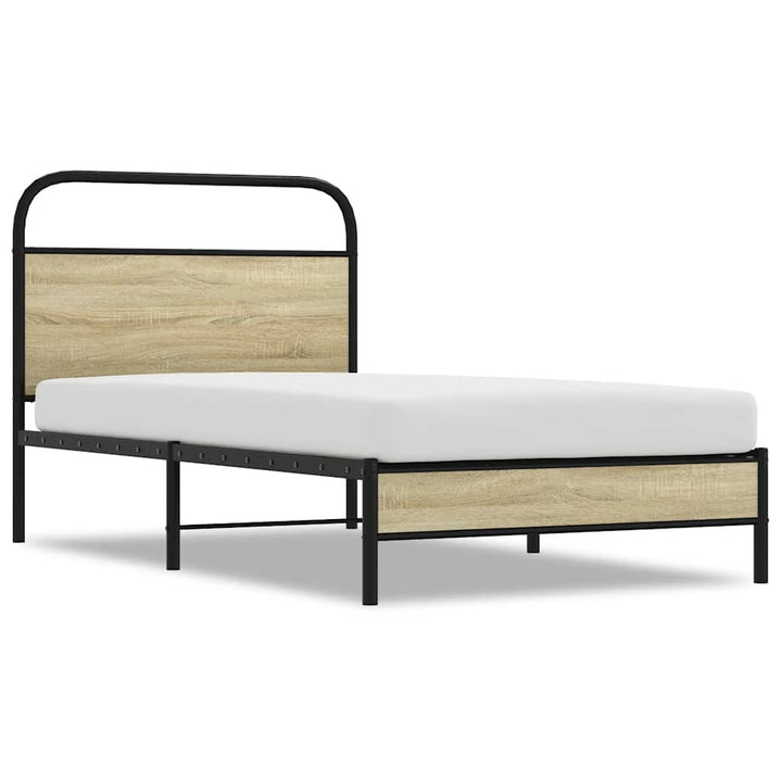 sengeramme 90x200 cm uden madras konstrueret træ sonoma-eg