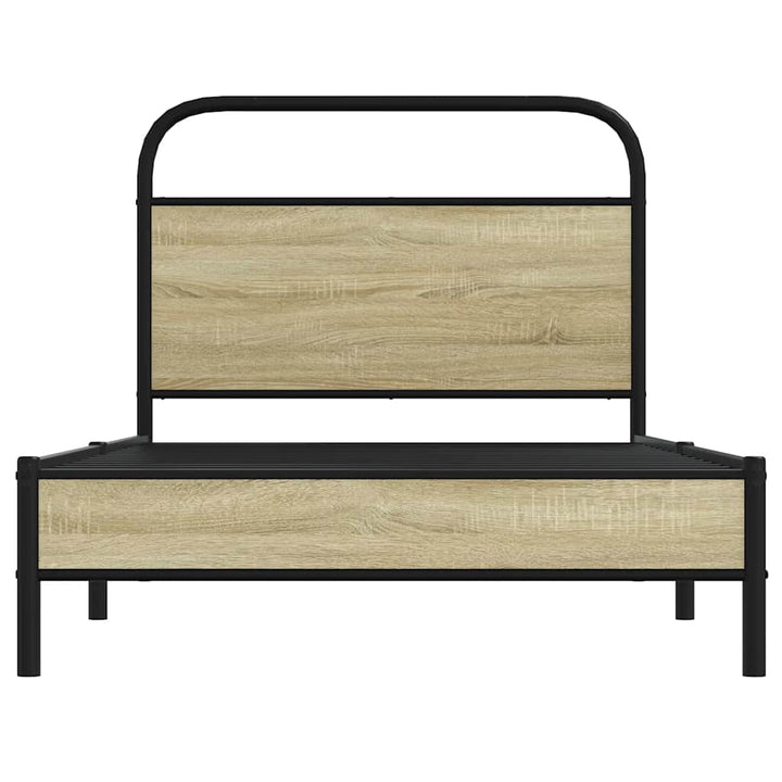 sengeramme 100x200 cm uden madras konstrueret træ sonoma-eg