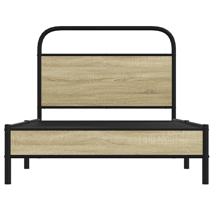 sengeramme 107x203 cm uden madras konstrueret træ sonoma-eg