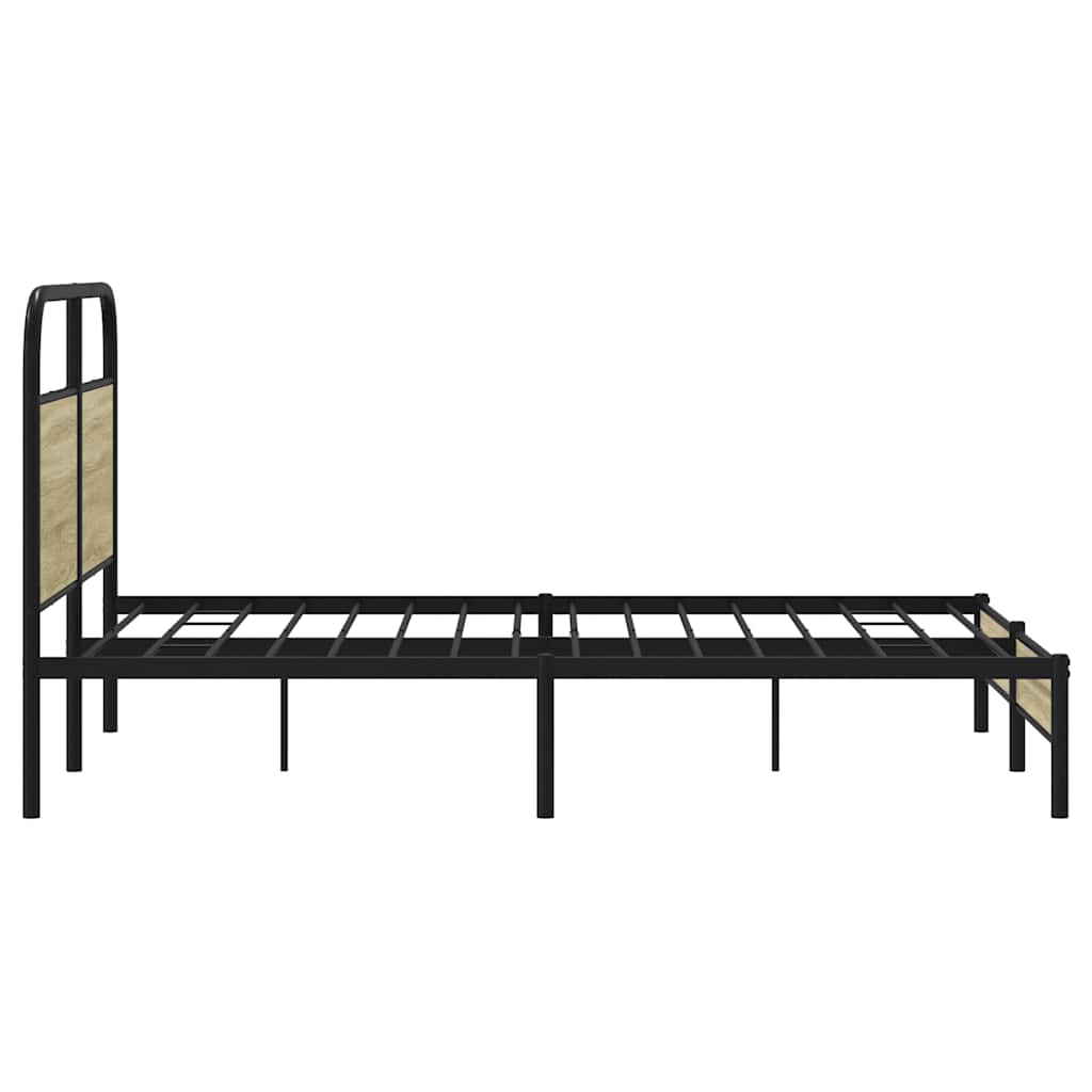 sengeramme 120x200 cm uden madras konstrueret træ sonoma-eg
