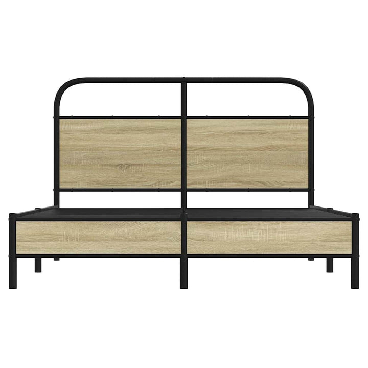 sengeramme 140x190 cm uden madras konstrueret træ sonoma-eg