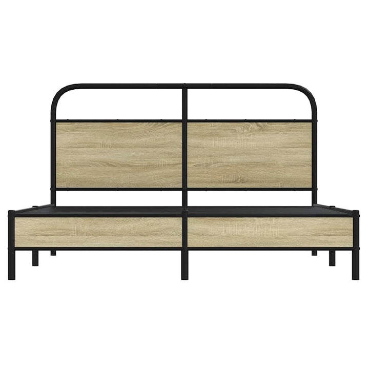 sengeramme 150x200 cm uden madras konstrueret træ sonoma-eg