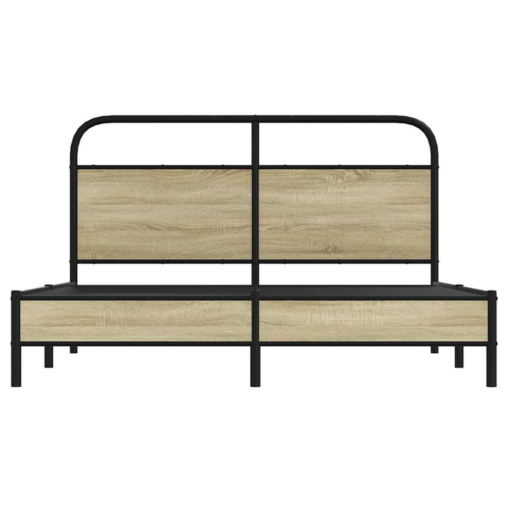 sengeramme 160x200 cm uden madras konstrueret træ sonoma-eg