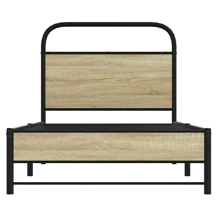 sengeramme 75x190 cm uden madras konstrueret træ sonoma-eg