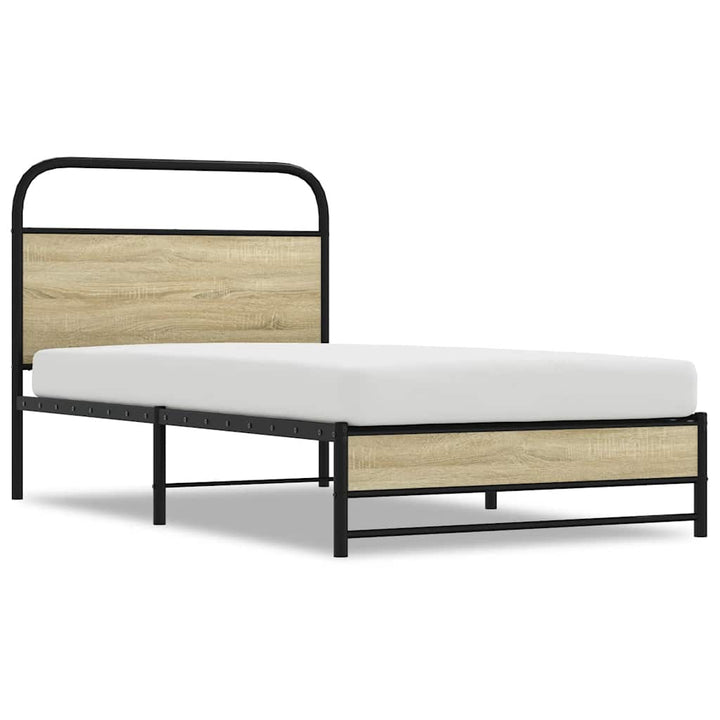sengeramme 90x190 cm uden madras konstrueret træ sonoma-eg