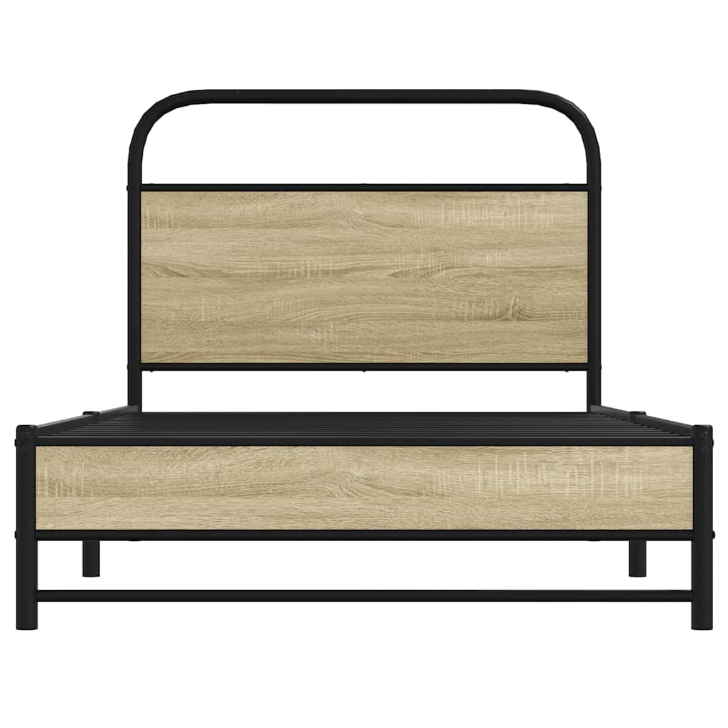 sengeramme 90x200 cm uden madras konstrueret træ sonoma-eg