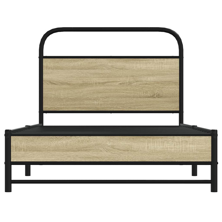 sengeramme 90x200 cm uden madras konstrueret træ sonoma-eg