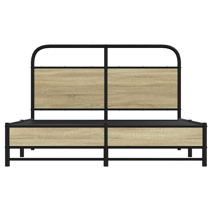 sengeramme 135x190 cm uden madras konstrueret træ sonoma-eg
