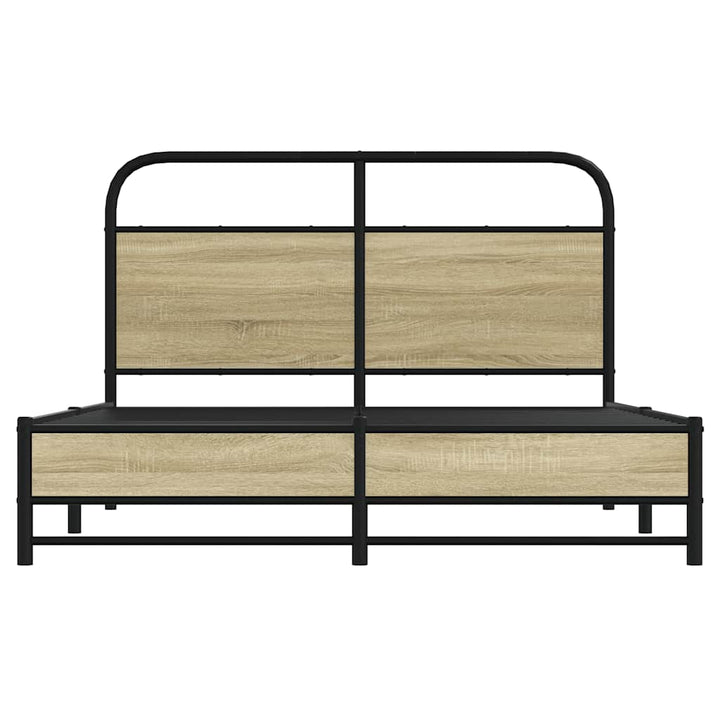 sengeramme 140x190 cm uden madras konstrueret træ sonoma-eg