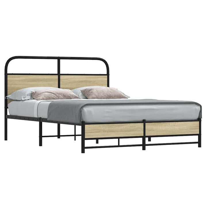 sengeramme 140x190 cm uden madras konstrueret træ sonoma-eg
