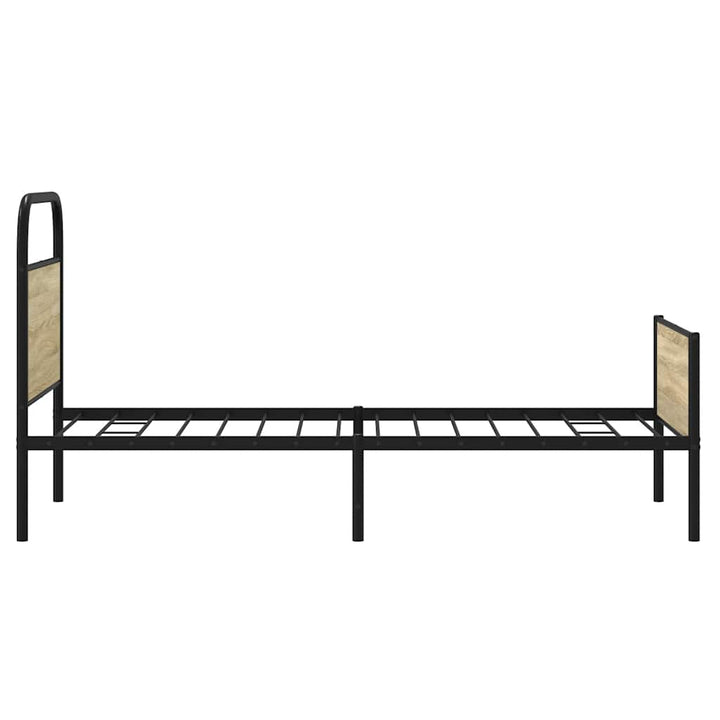sengeramme 75x190 cm uden madras konstrueret træ sonoma-eg