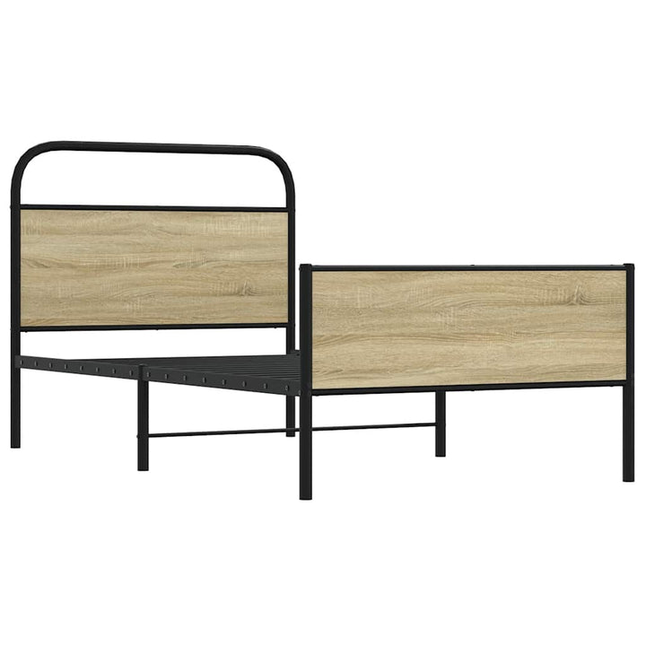sengeramme 100x200 cm uden madras konstrueret træ sonoma-eg