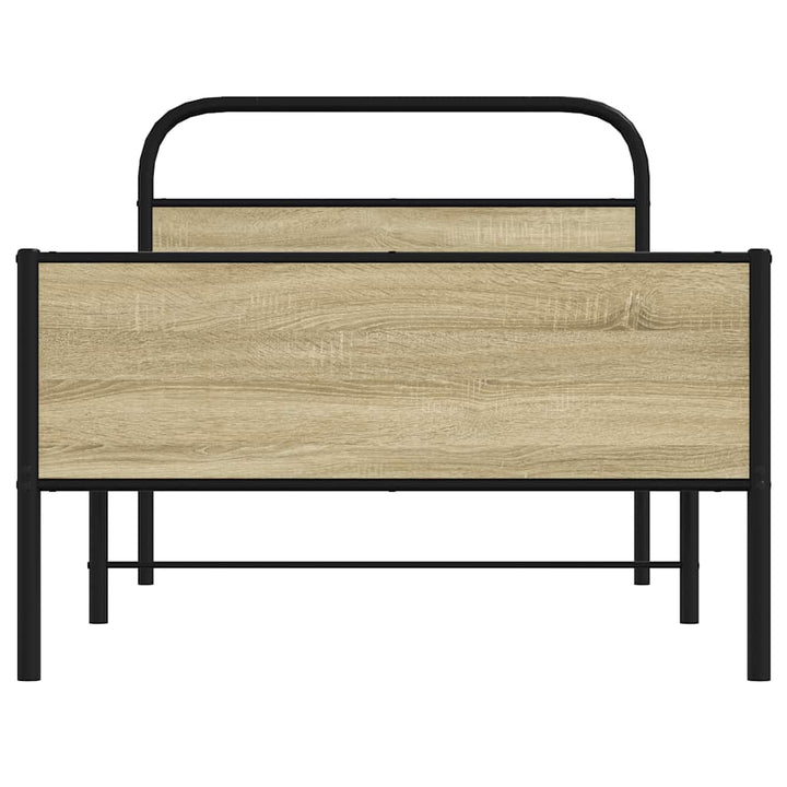 sengeramme 107x203 cm uden madras konstrueret træ sonoma-eg