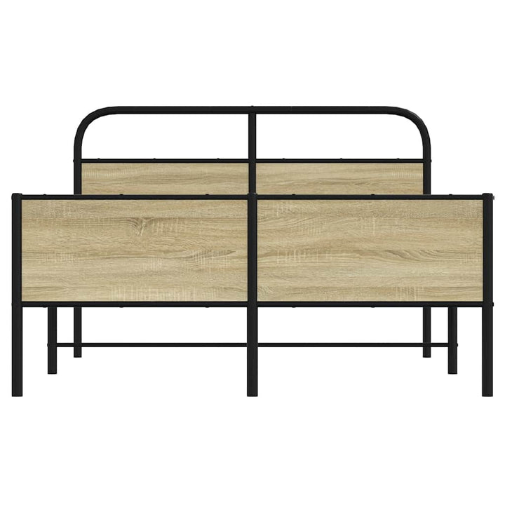 sengeramme 135x190 cm uden madras konstrueret træ sonoma-eg