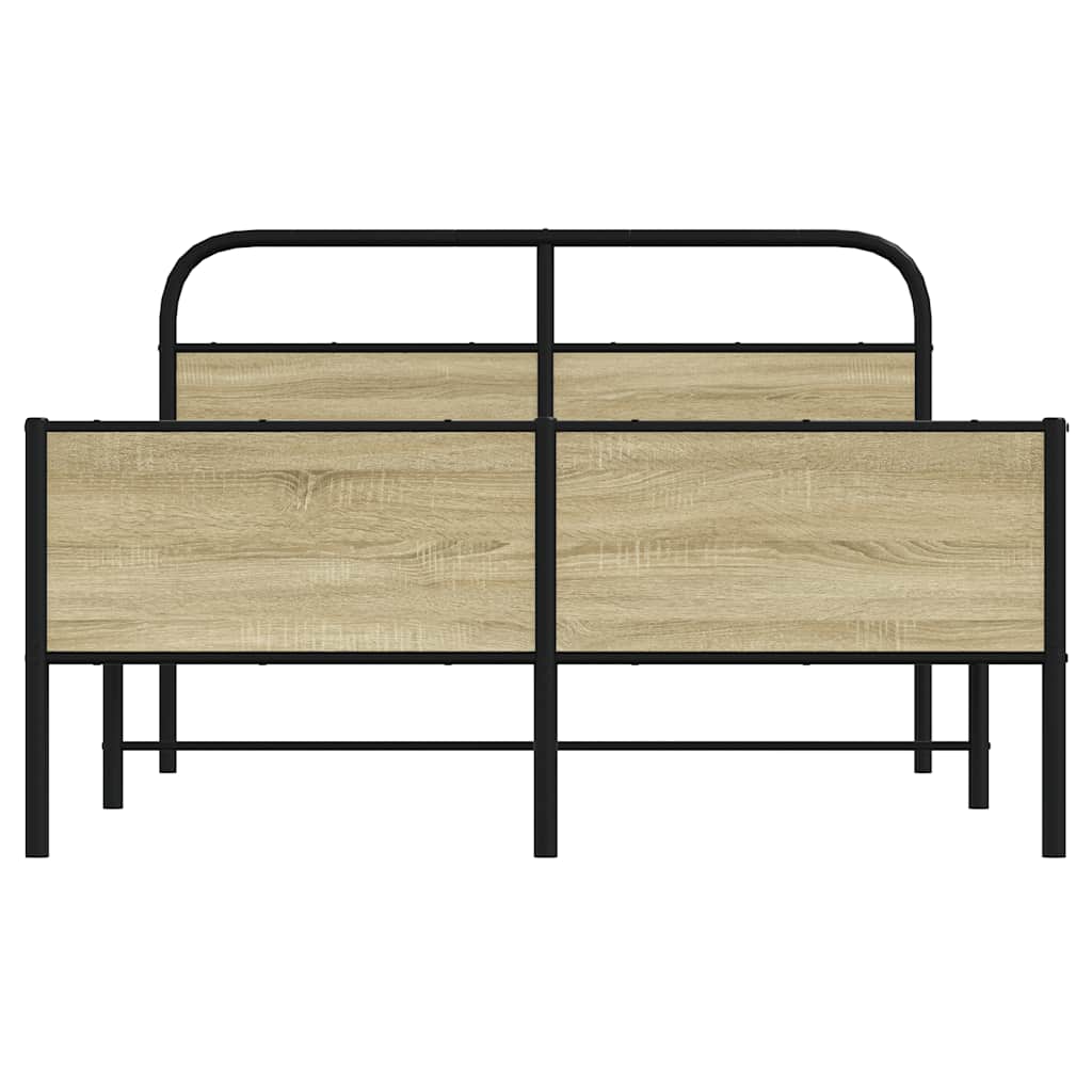 sengeramme 140x190 cm uden madras konstrueret træ sonoma-eg