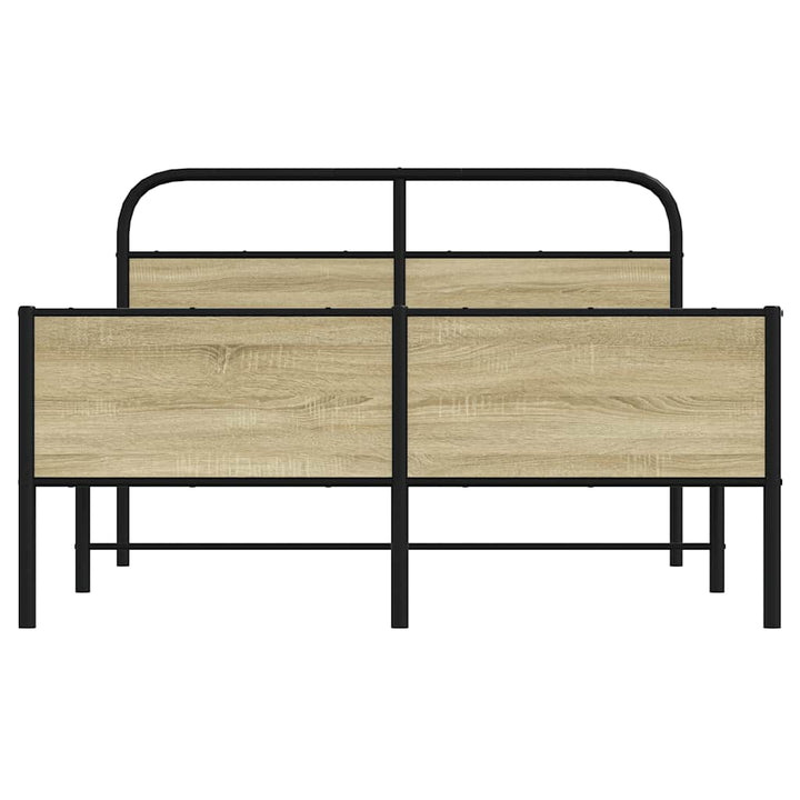 sengeramme 140x190 cm uden madras konstrueret træ sonoma-eg