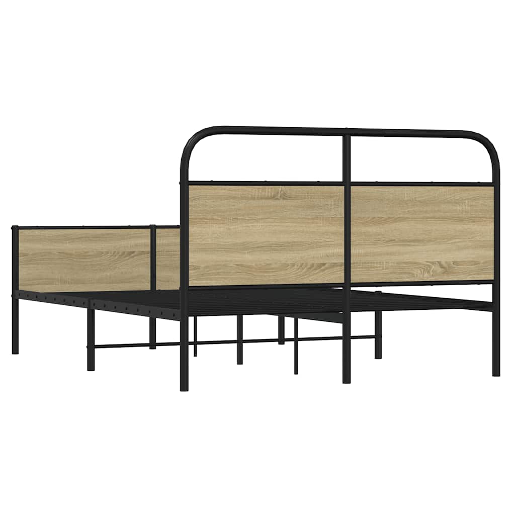 sengeramme 140x190 cm uden madras konstrueret træ sonoma-eg