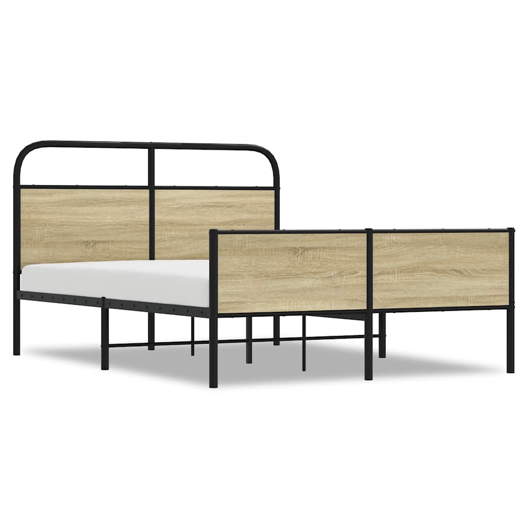 sengeramme 140x200 cm uden madras konstrueret træ sonoma-eg