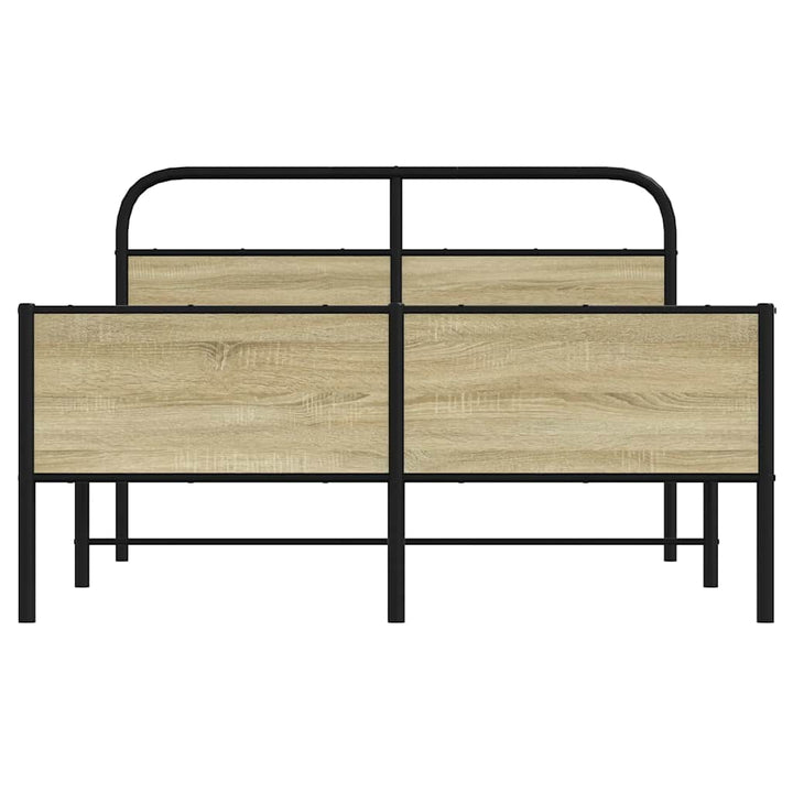 sengeramme 140x200 cm uden madras konstrueret træ sonoma-eg