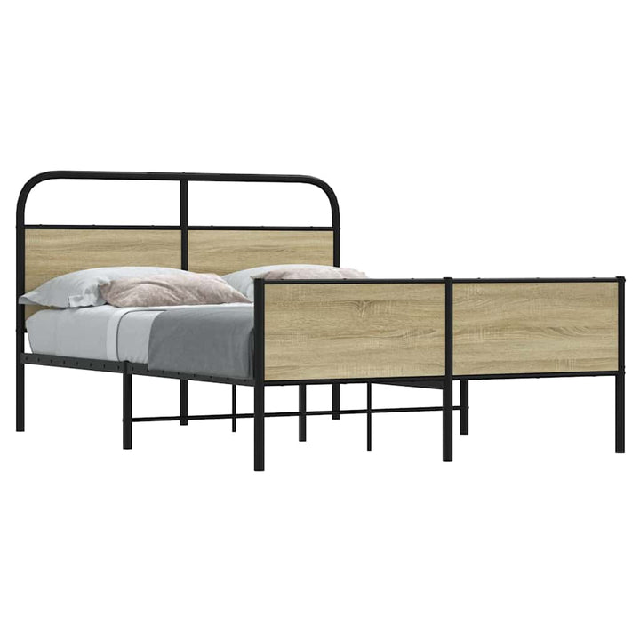 sengeramme 140x200 cm uden madras konstrueret træ sonoma-eg