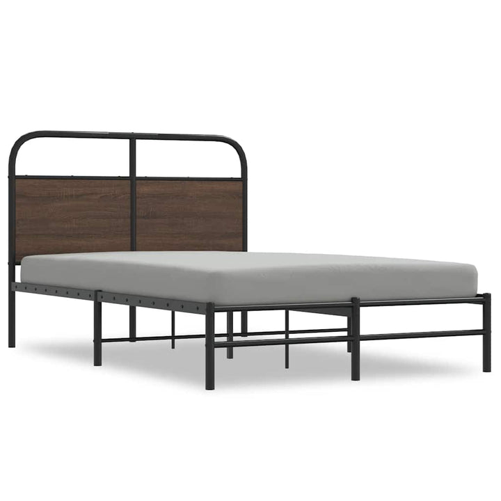 sengeramme 120x190 cm uden madras konstrueret træ brunt eg