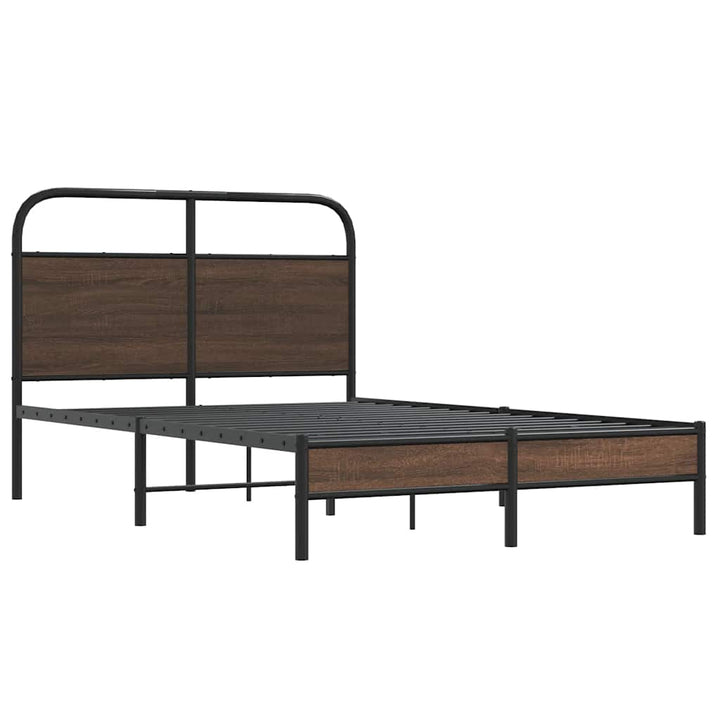 sengeramme 120x200 cm uden madras konstrueret træ brunt eg
